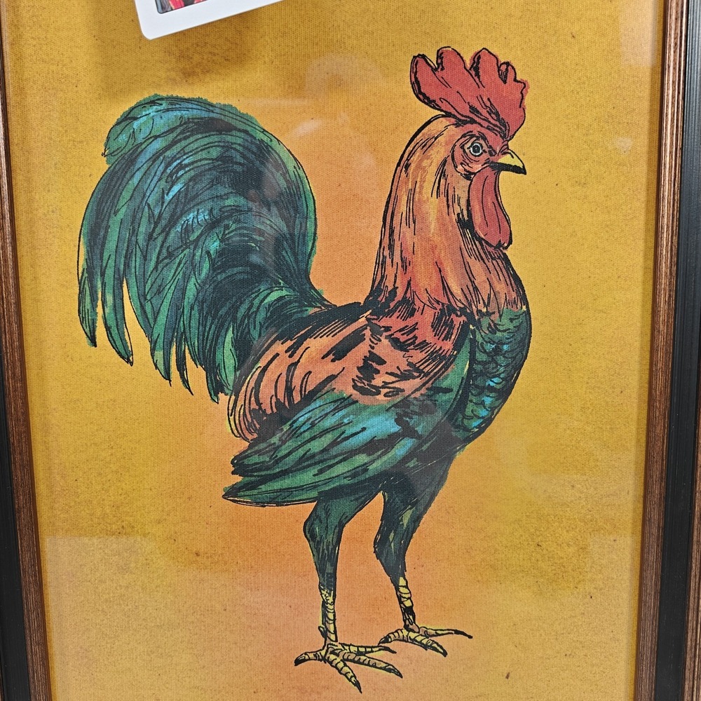 Sapna Shah El Gallo Loteria #1 Rooster Framed Wall Art 12x18" Mexican Decor NEW - Picture 3 of 11